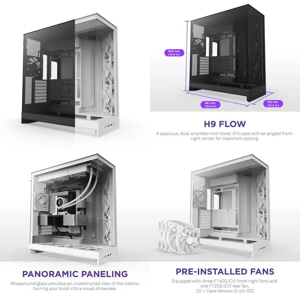 2025 New NZ/XT H9 Flow Black W - Pc Gaming Nz 评论和价格
