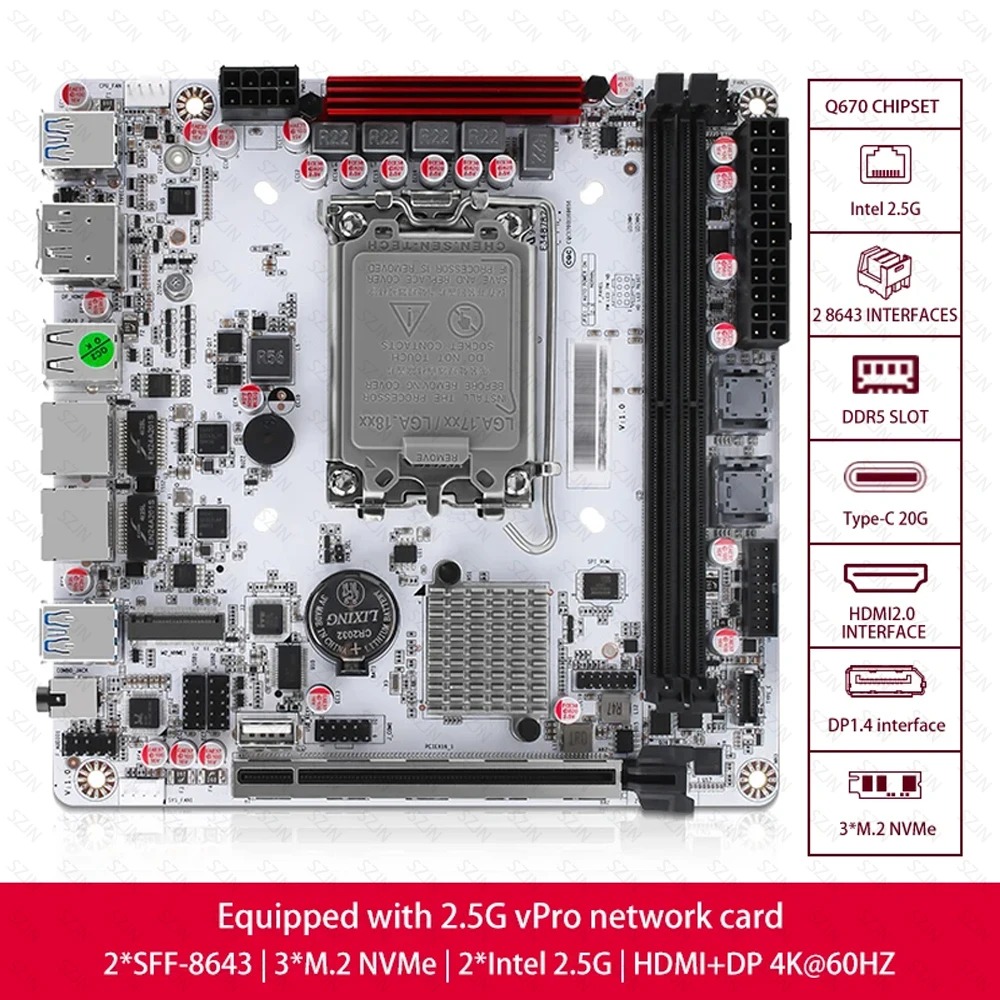 Q670 ITX NAS Motherboard Kit,  - Pc Gaming I7 14Th Gen 评论和价格