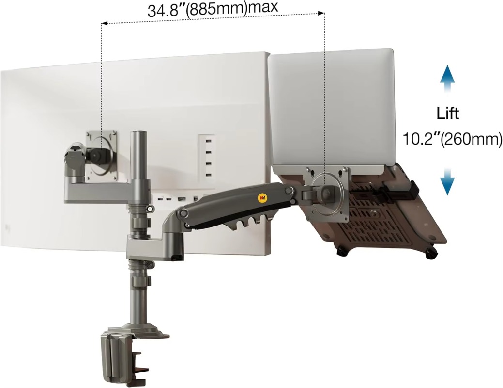 Dual Arm 2 in 1 Combo Laptop M - Dual Monitor Arm 评论和价格