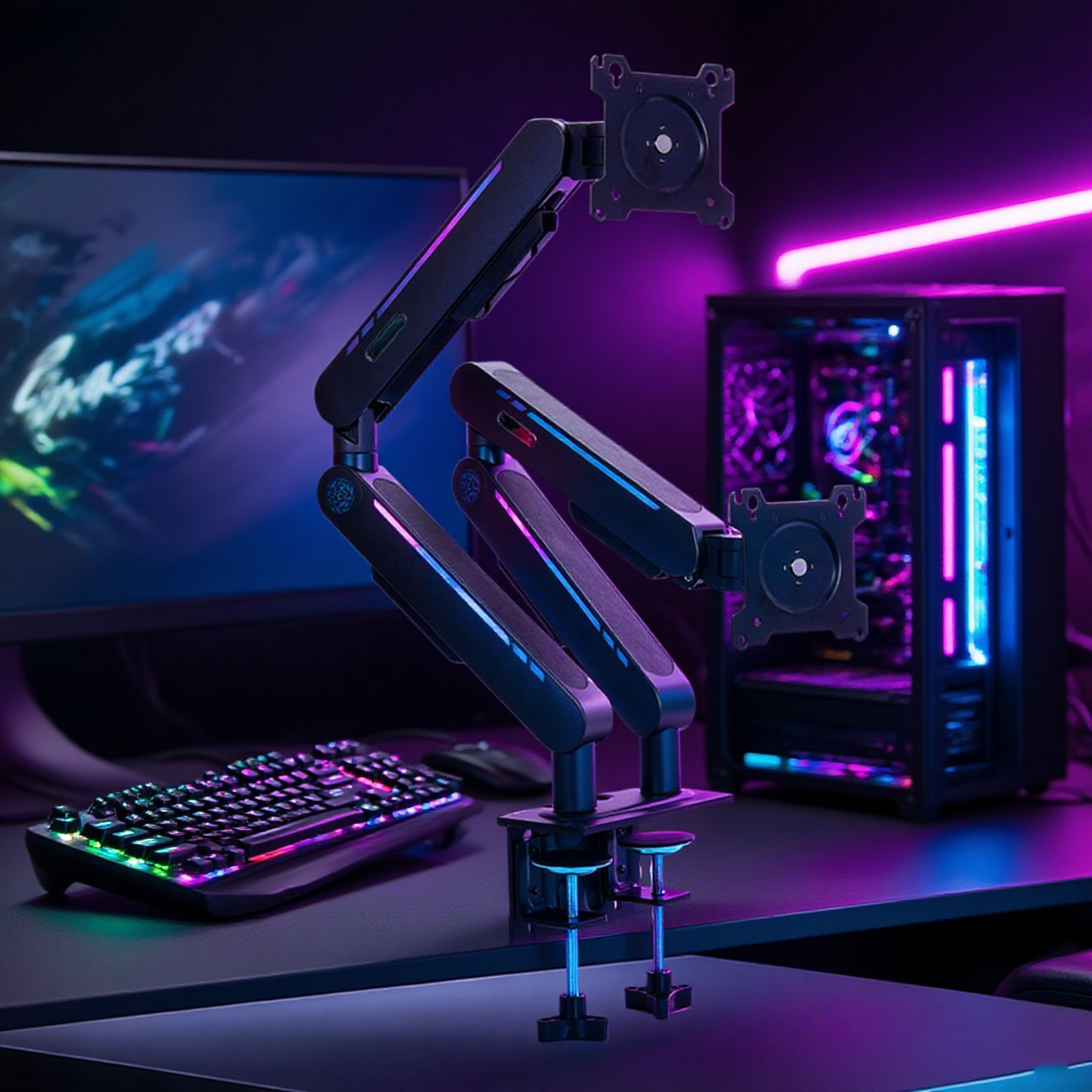 New Arrival Gas Spring Desk Mo - Dual Monitor Arm 评论和价格