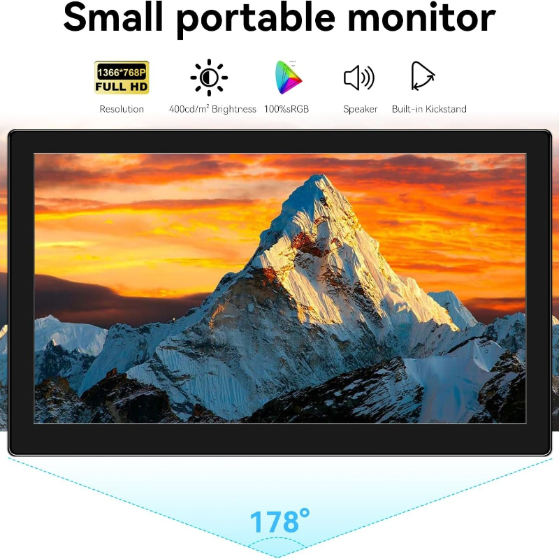 Small Touchscreen Monitor 10.1 - Pc Gaming On Mobile 评论和价格