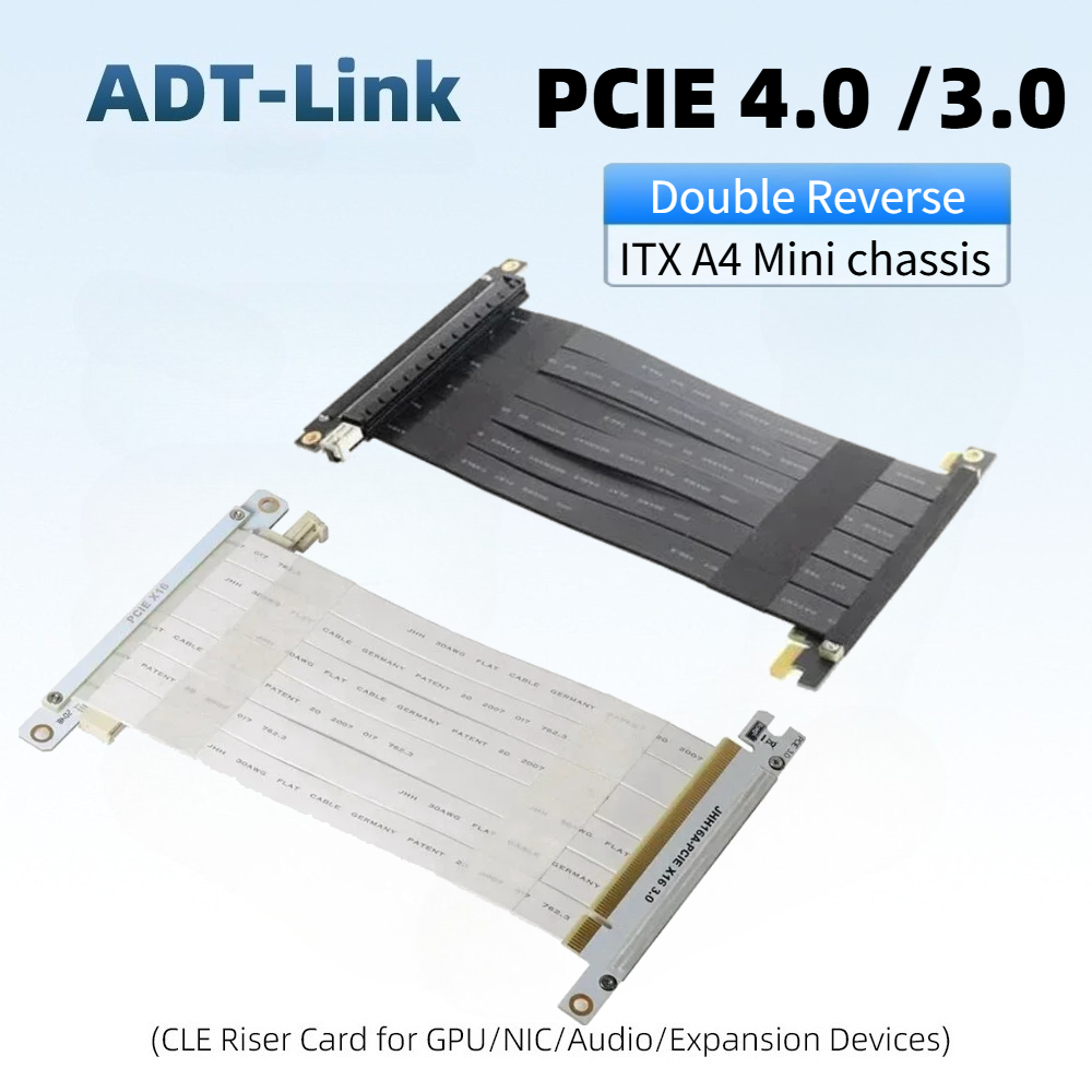 Black & White Double Reverse G - Pcie Riser Cable 评论和价格