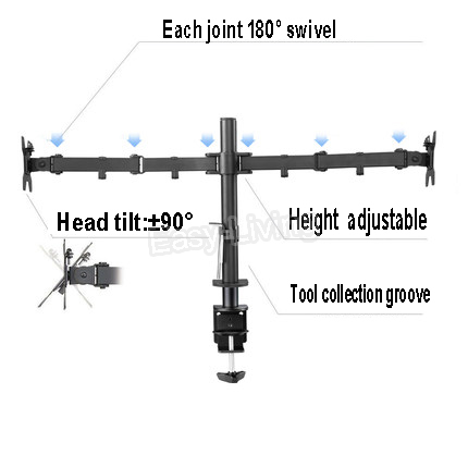 MS02 Desktop Clamping Full Mot - Dual Monitor Arm 评论和价格
