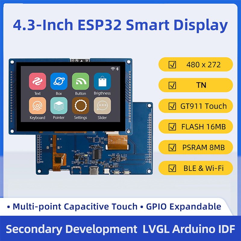 ESP32 S3 4.3 Inch 480*272 Capa - Dual Monitor Arm 评论和价格