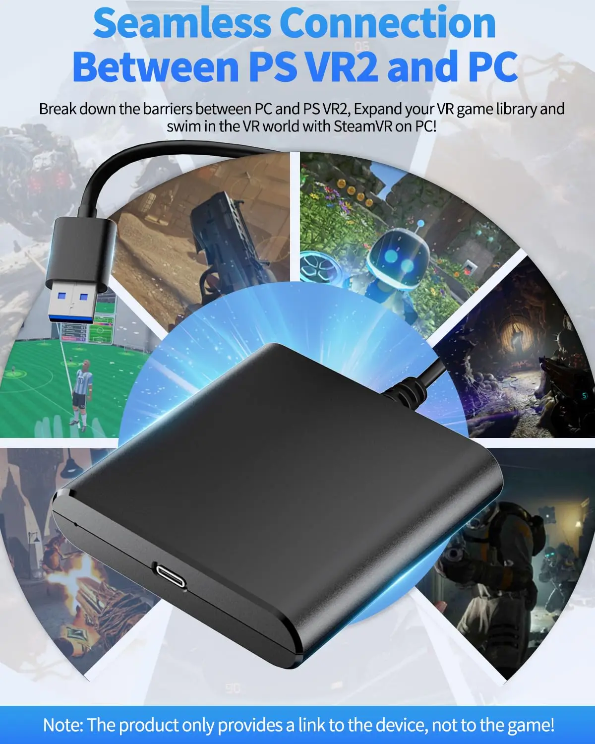 AOLION VR2 PC Adapter for PS5  - Pc Gaming Vr 评论和价格