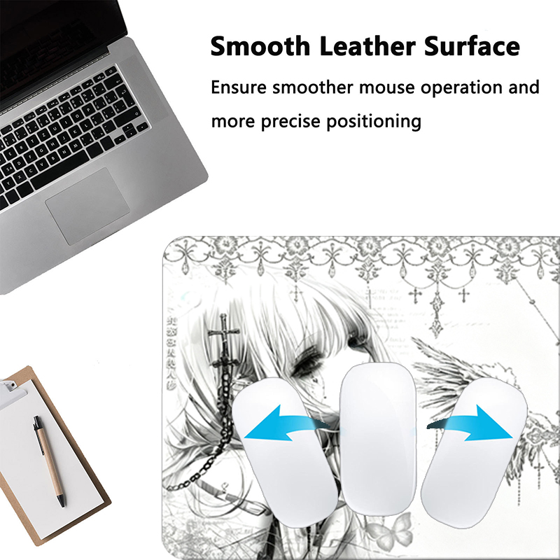 Leather Mousepad Black White A - Pc Gaming Anime 评论和价格