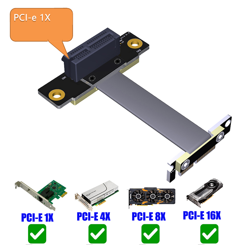 PCIE X1 Riser Cable Dual 90 De - Pcie Riser Cable 评论和价格
